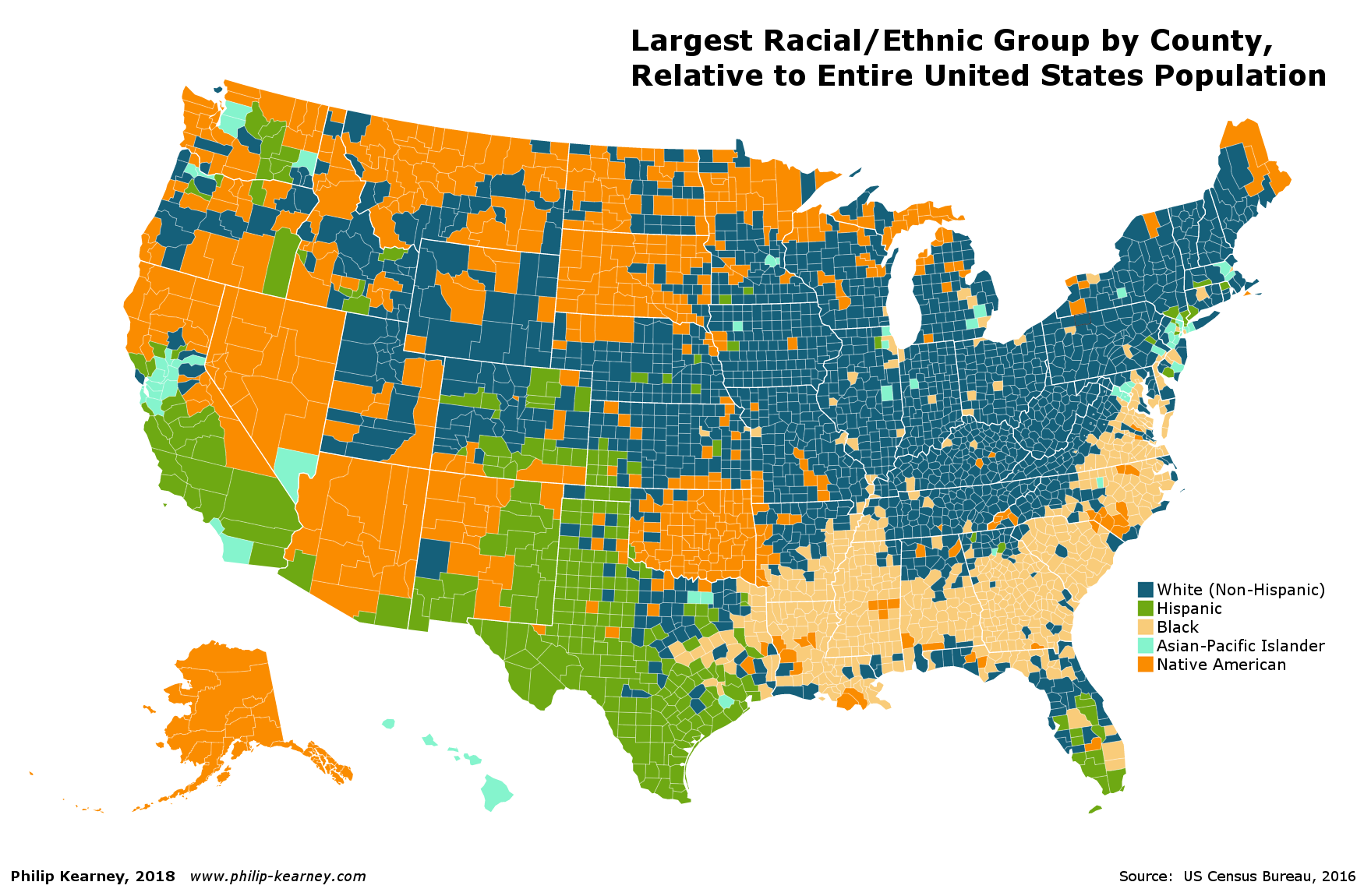 Which is large the united states