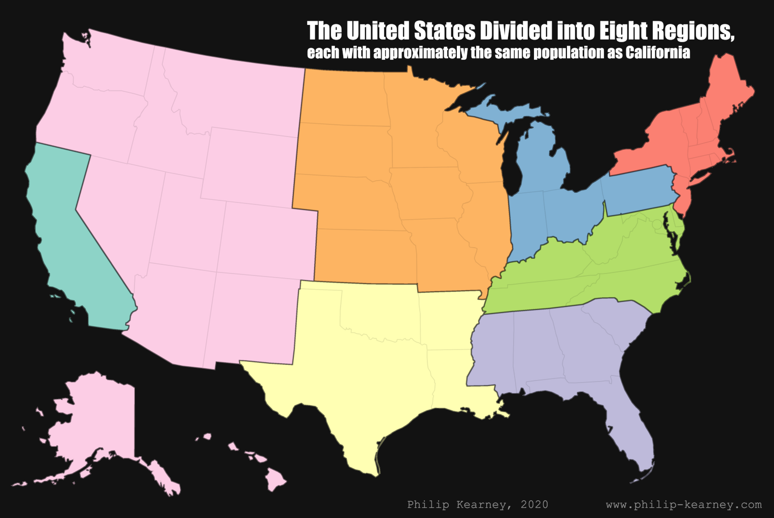 Divided into two parts. Eight Regions of us. State Division 1963 CHMPN.